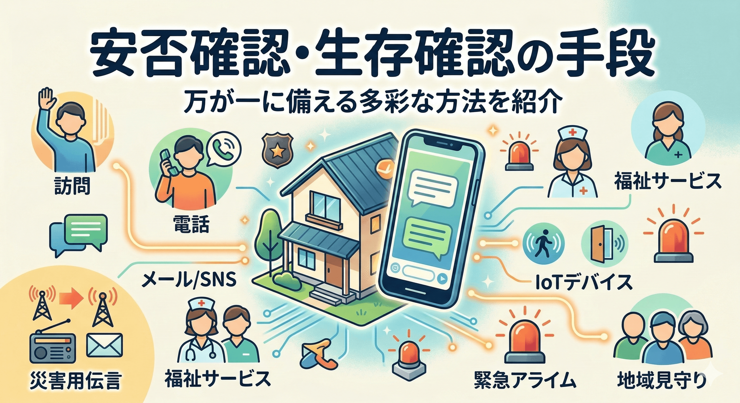 一般的な安否確認・生存確認の手段